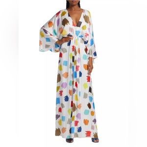$2190 Halpern Printed Maxi Dress size 38